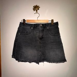 Wild Fable Black Stretch Denim Mini Skirt Women’s Size 12